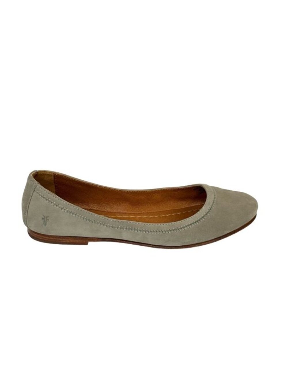 Frye Women's Carson Ballet Flats Size 8 Taupe Suede Slip On Leather Shoes Casual